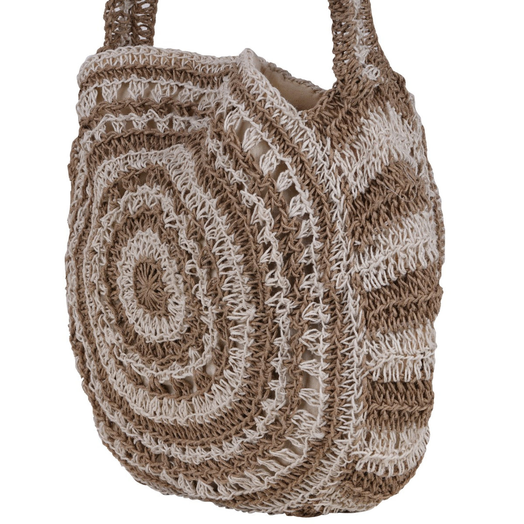 The Mandala Women Hand Bag | Hand-Crochet | Jute | Brown