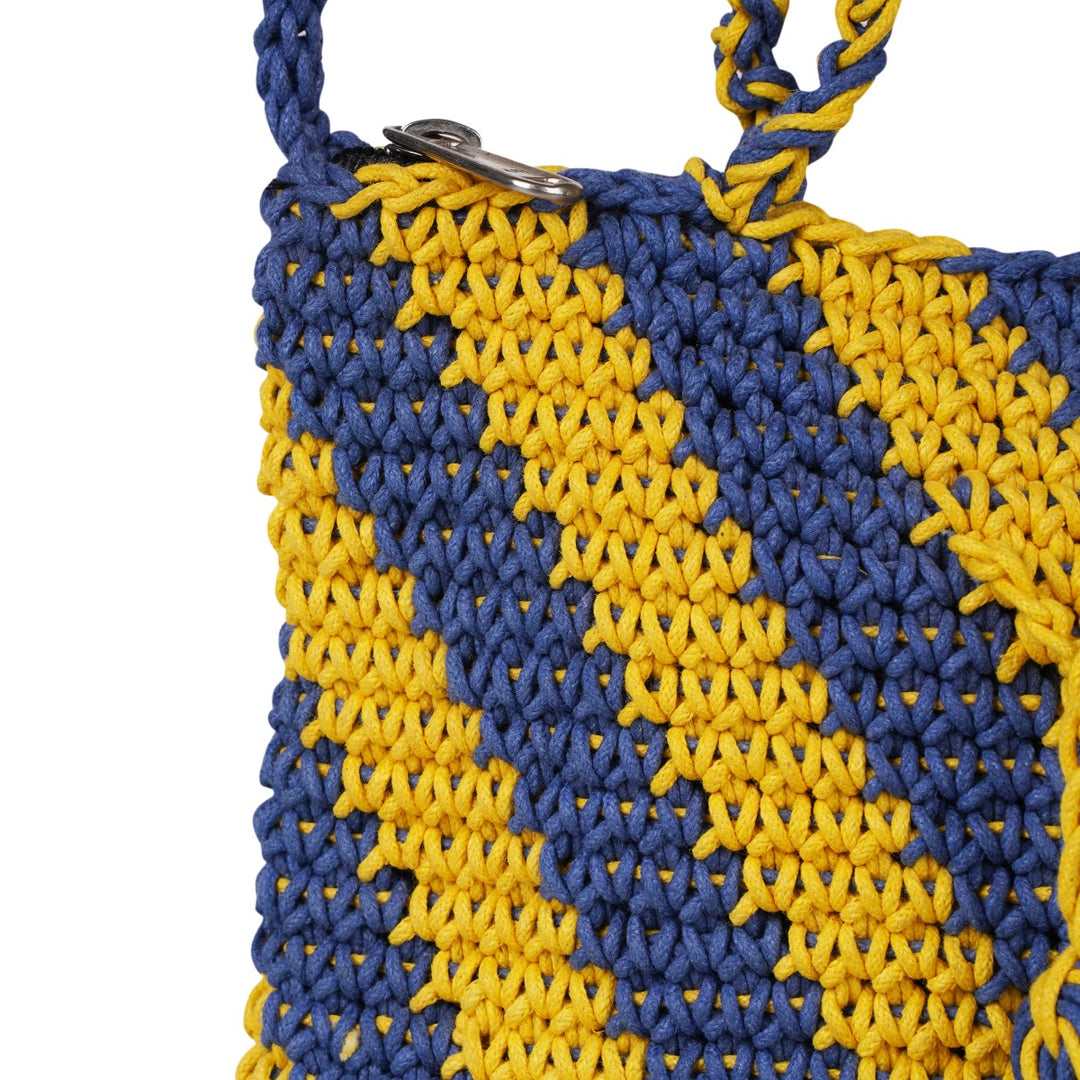 Classic Mini Sling Bag | Hand-Crochet | Cotton | Sustainable | Mustard Yellow