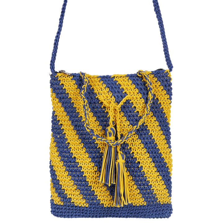 Classic Mini Sling Bag | Hand-Crochet | Cotton | Sustainable | Mustard Yellow