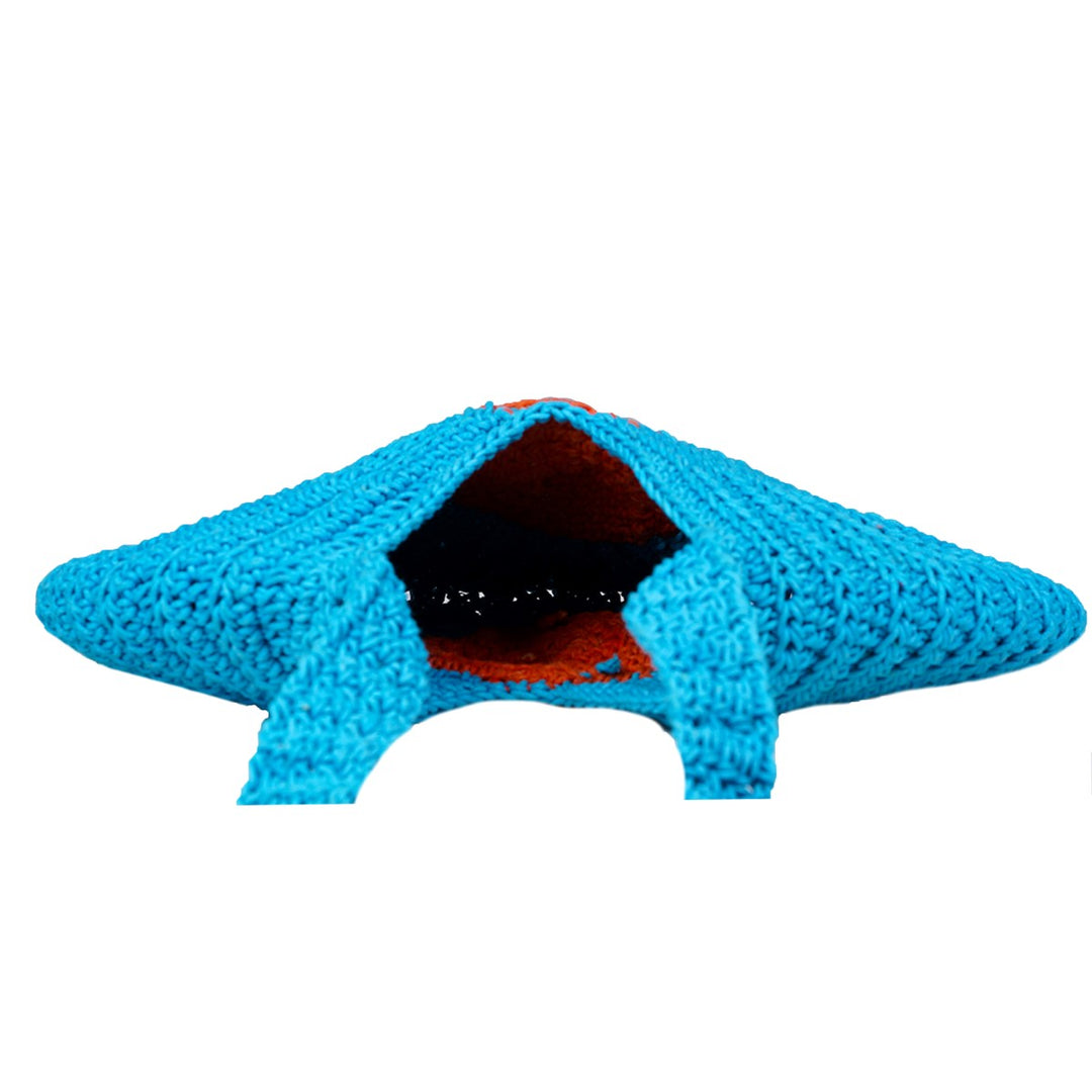 The Undersea Bag | Hand-Crochet | Cotton Yarn | Ocean Blue