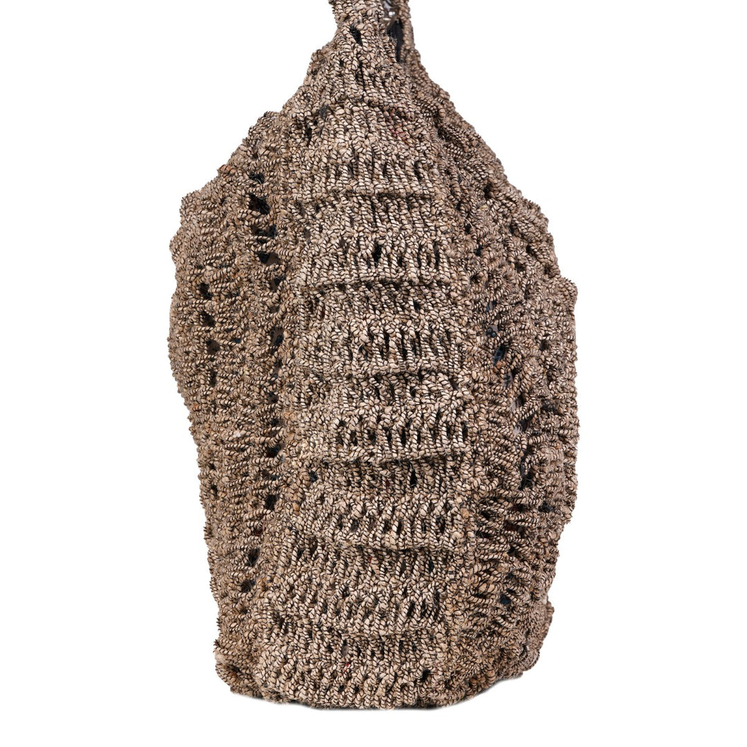 Hand-Crafted Quad Spirit Bag | Hand-Crochet | Jute Yarn | Sustainable | Brown