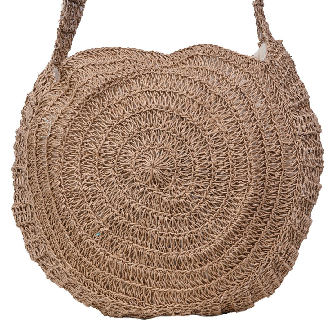 The Dinkum Sling Bag | Hand-Crafted & Crochet Work | Jute Yarn | Brown