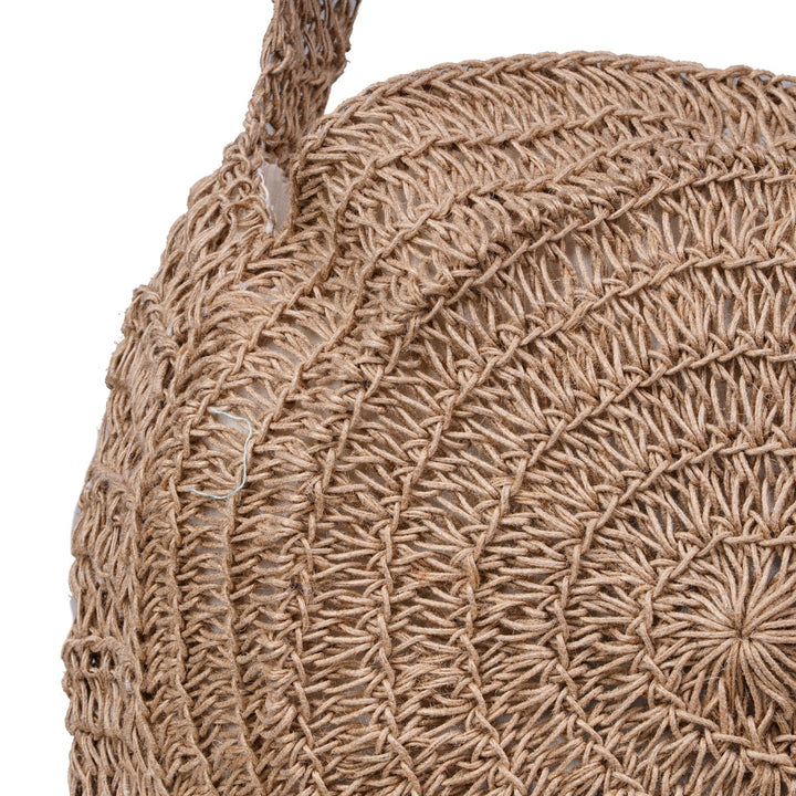 The Dinkum Sling Bag | Hand-Crafted & Crochet Work | Jute Yarn | Brown