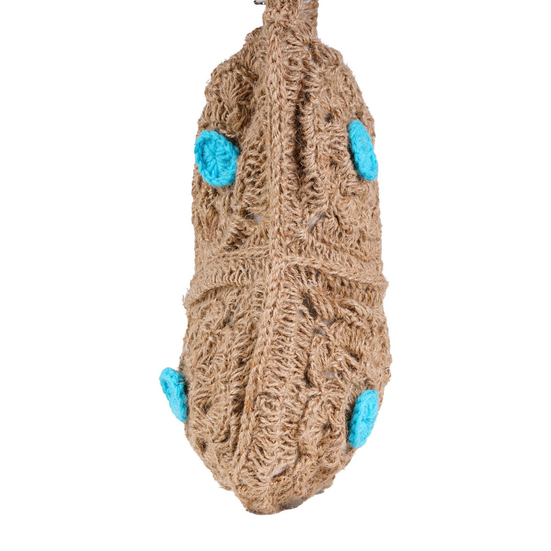 Square Sling Hand Bag | Hand-Crafted & Crochet | Jute Yarn | Brown