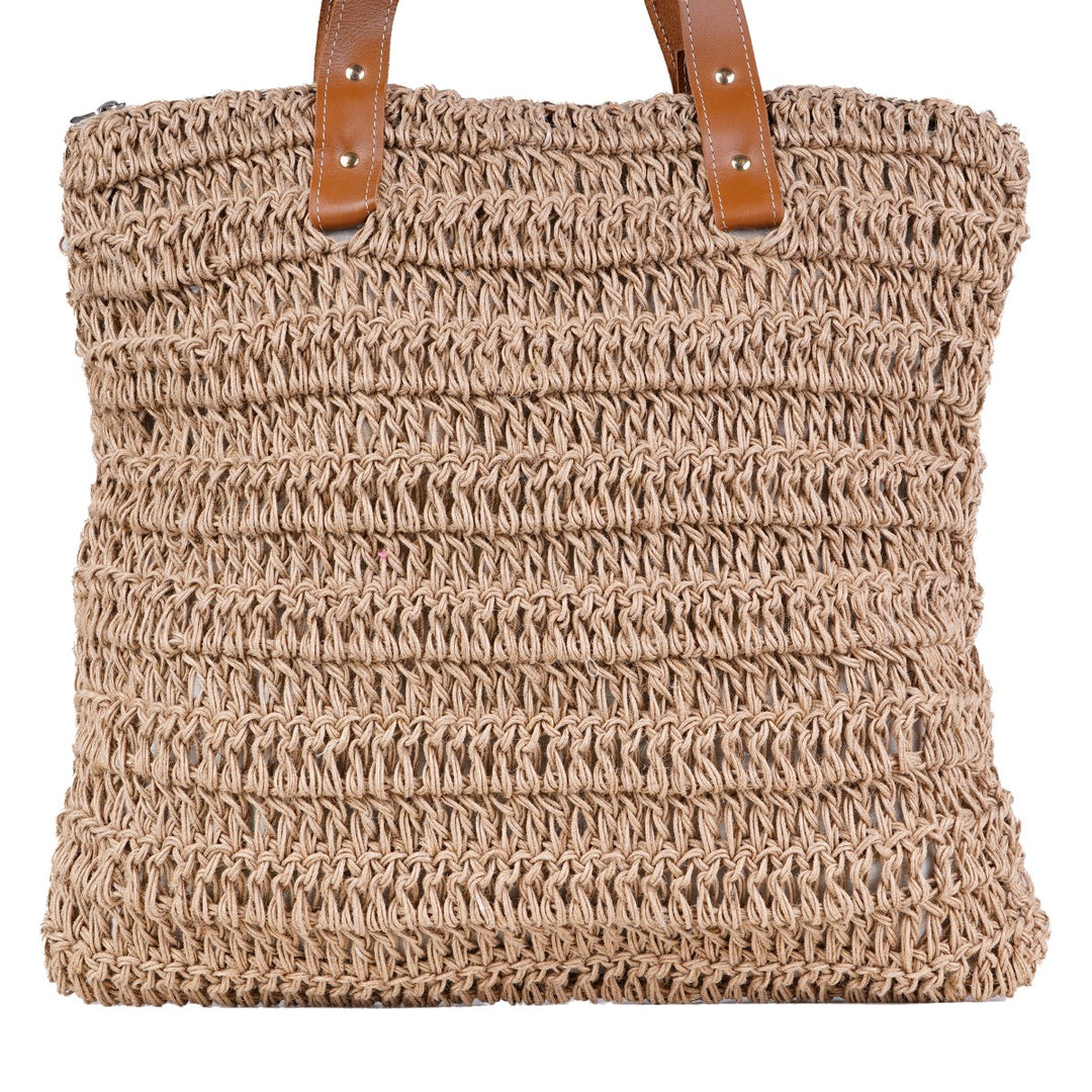 Brunette Bag | Hand-Crafted & Crochet Work | Jute | Brown