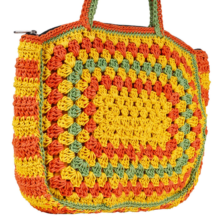 Hand-Crafted Hand Bag | Cotton Yarn | Large Size | Mustard Yellow