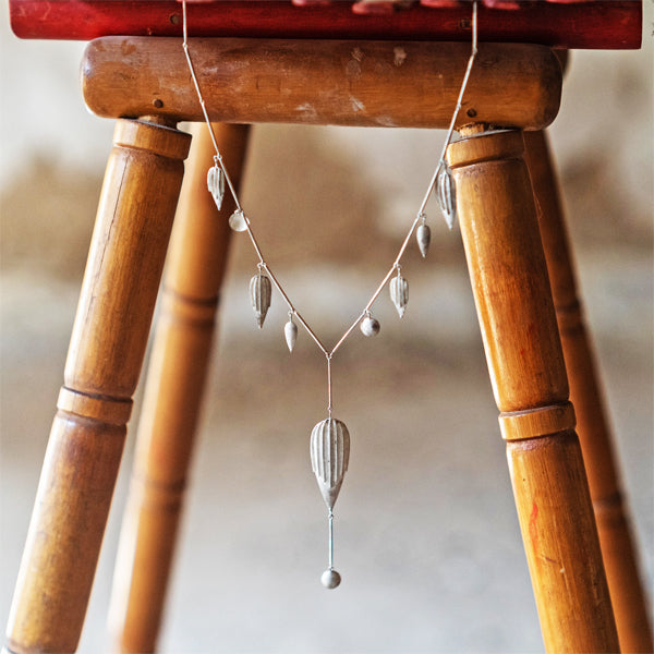 Pure Silver Necklace | Eclectic Style | For Contemporary Traditionalist | Subtly Modern Jewelry