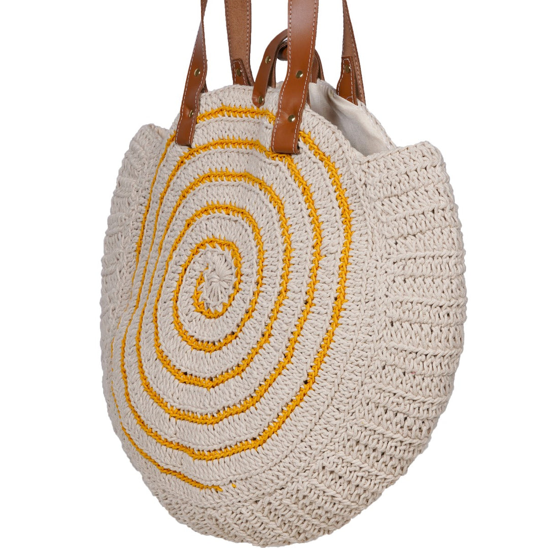 United Urbane Hands Bag | Hand-Crochet | Cotton Yarn | Off-White