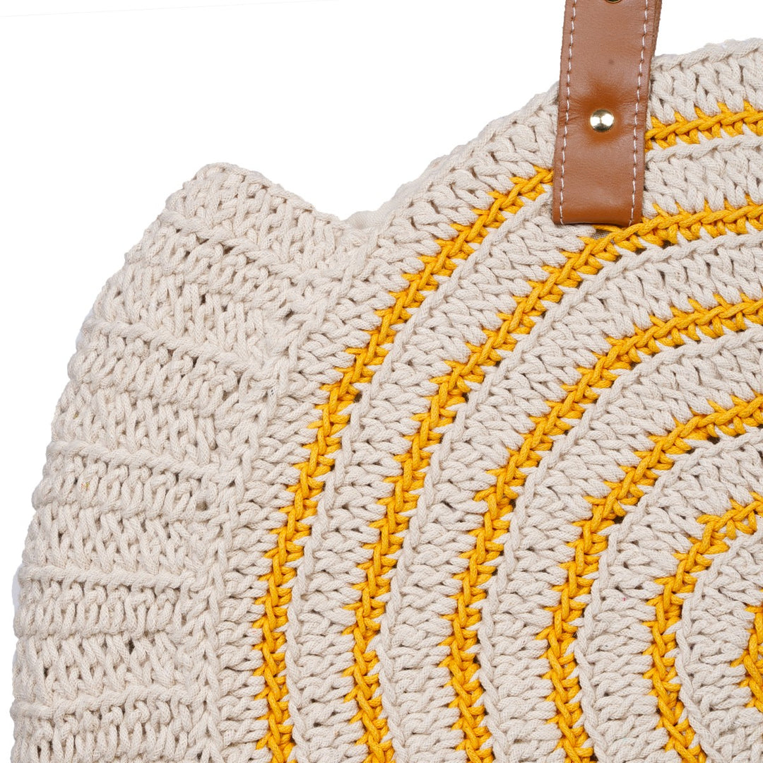 United Urbane Hands Bag | Hand-Crochet | Cotton Yarn | Off-White