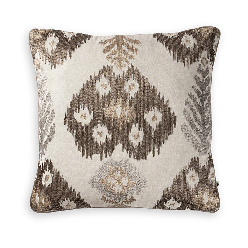 Aesthetically Appealing Ikat Galore Cushion Cover | Cotton | 16 x 16 Inches