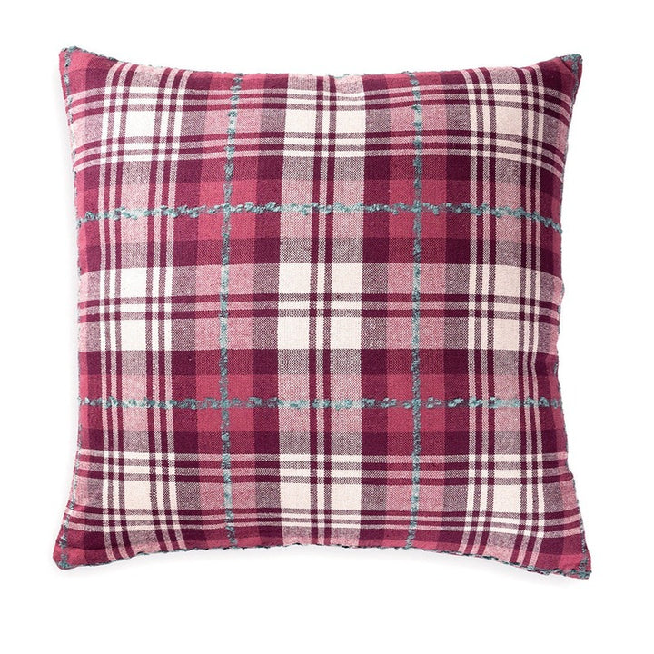 Silk Tartan Pattern Cushion Cover | Unique & Statement Decor|  20" x 20"