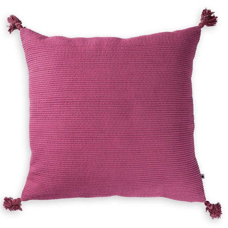 Ripples Cushion Cover In Floral Tones | Cotton | Solid Colours | Classic | 20" x 20"