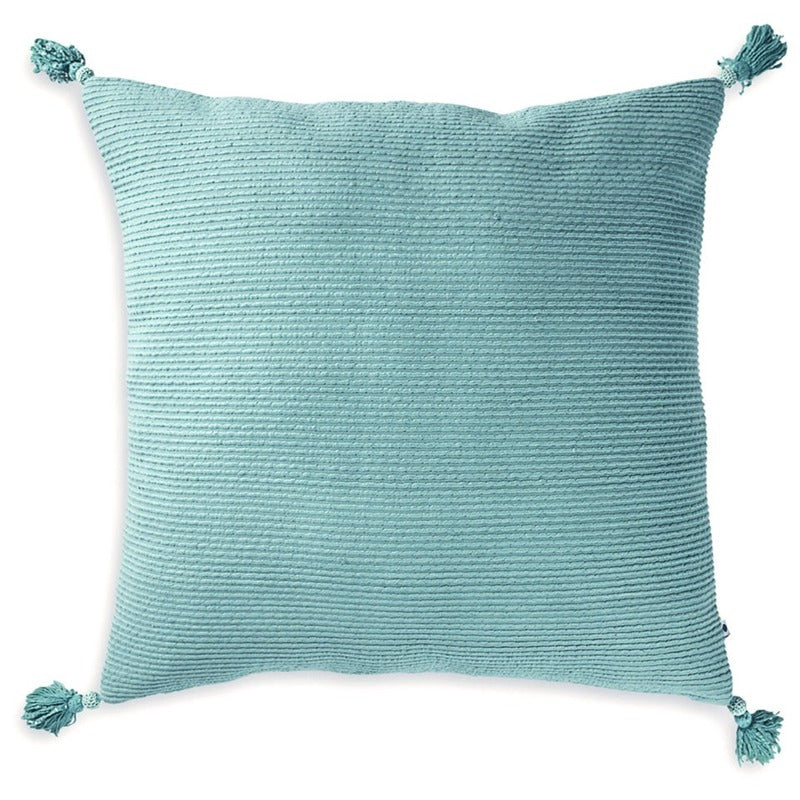 Blue Hues Ripples Cushion Cover | Solid Colour | Cotton | 20" x 20"