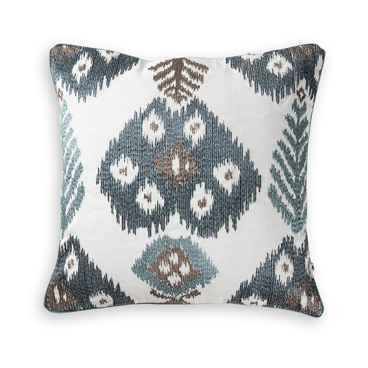 Aesthetically Appealing Ikat Galore Cushion Cover | Cotton | 16 x 16 Inches