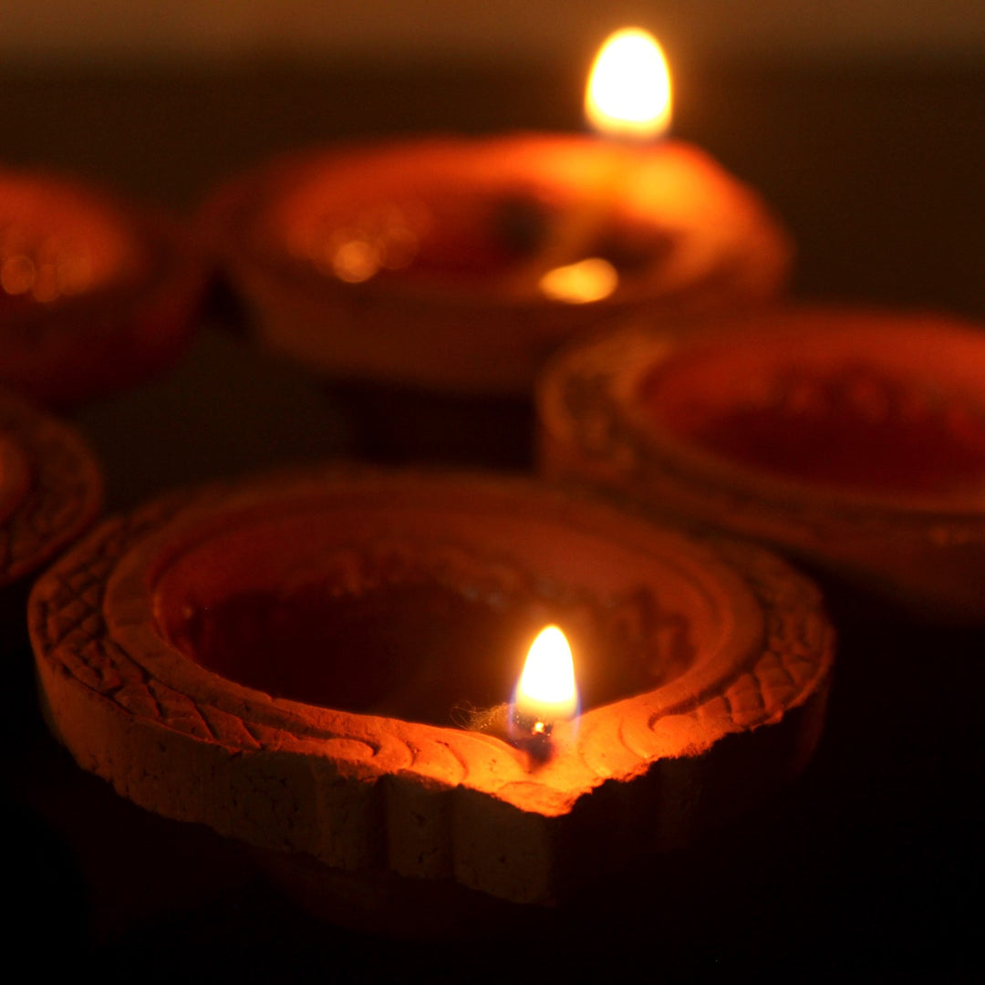 Traditional Terracotta Small Motif Diya | Diwali Special | Pack Of 24