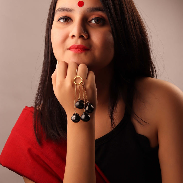 Dangling Gagri Earring | Crafted With Black Pottery | Artistic | Smart 