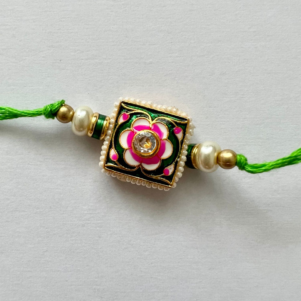 Dor Meenakari Decorative Rakhi | Festive & Traditional | Gorgeous Green