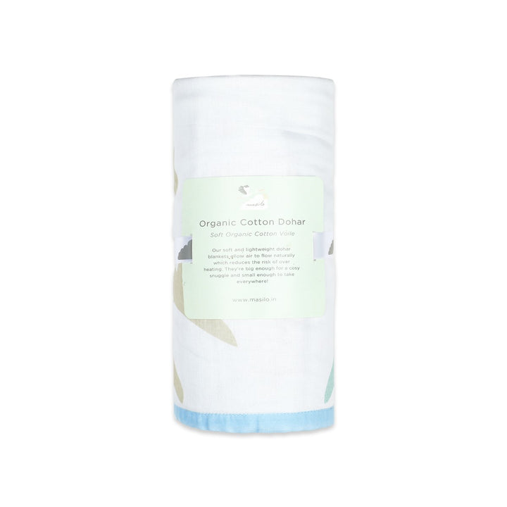 Dream Wings Light Blue Soft Dohar Blanket For Babies | Nursery Essential
