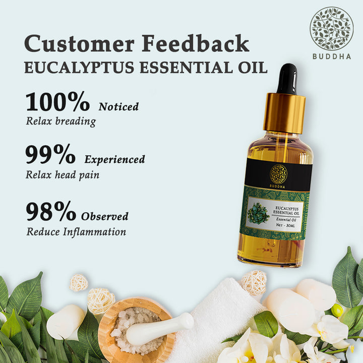 Eucalyptus Pure Essential Oil | Aromatherapy, Relaxation, Skin & Hair Care | Ayurvedic And Natural | 30 ML