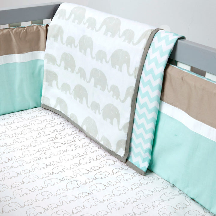 Elephant Parade Grey Soft Dohar Blanket For Babies | Nursery Essential