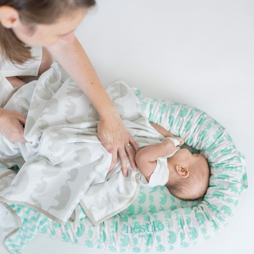 Elephant Parade Soft Mattress For Babies | Sleep Essential | Mint Green