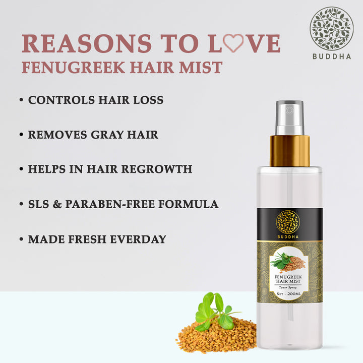 Fenugreek Hair Vitalizer Spray Mist | Hair Thinning & Premature Greying | 100 GM