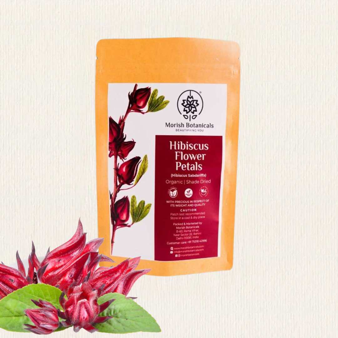 Organic Hibiscus Petal | Shadow-Dried | Skin & Hair Care | Natural | 50 GM