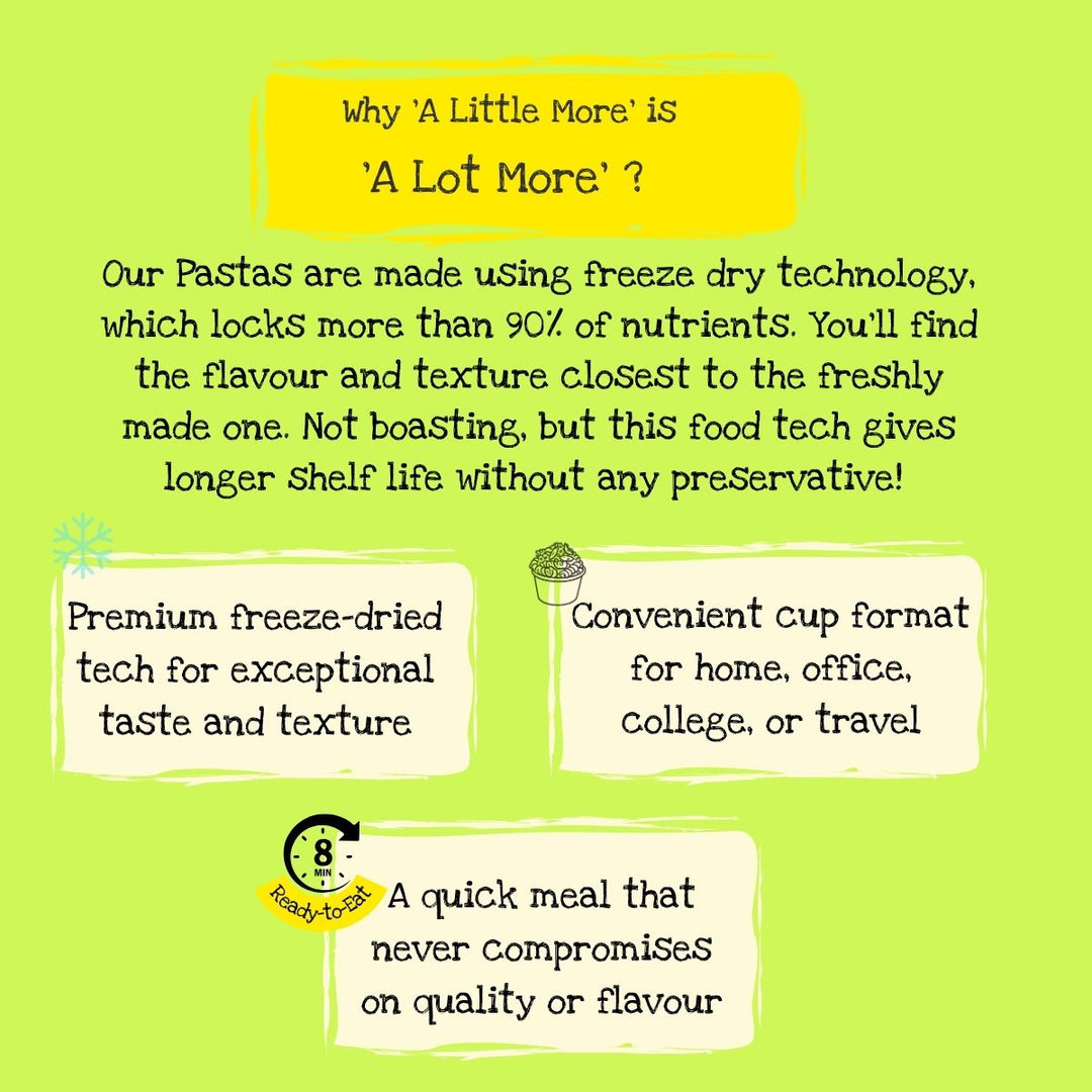A Little Pasta is better than many other instant food brands as it utilizes the most advanced food level ...