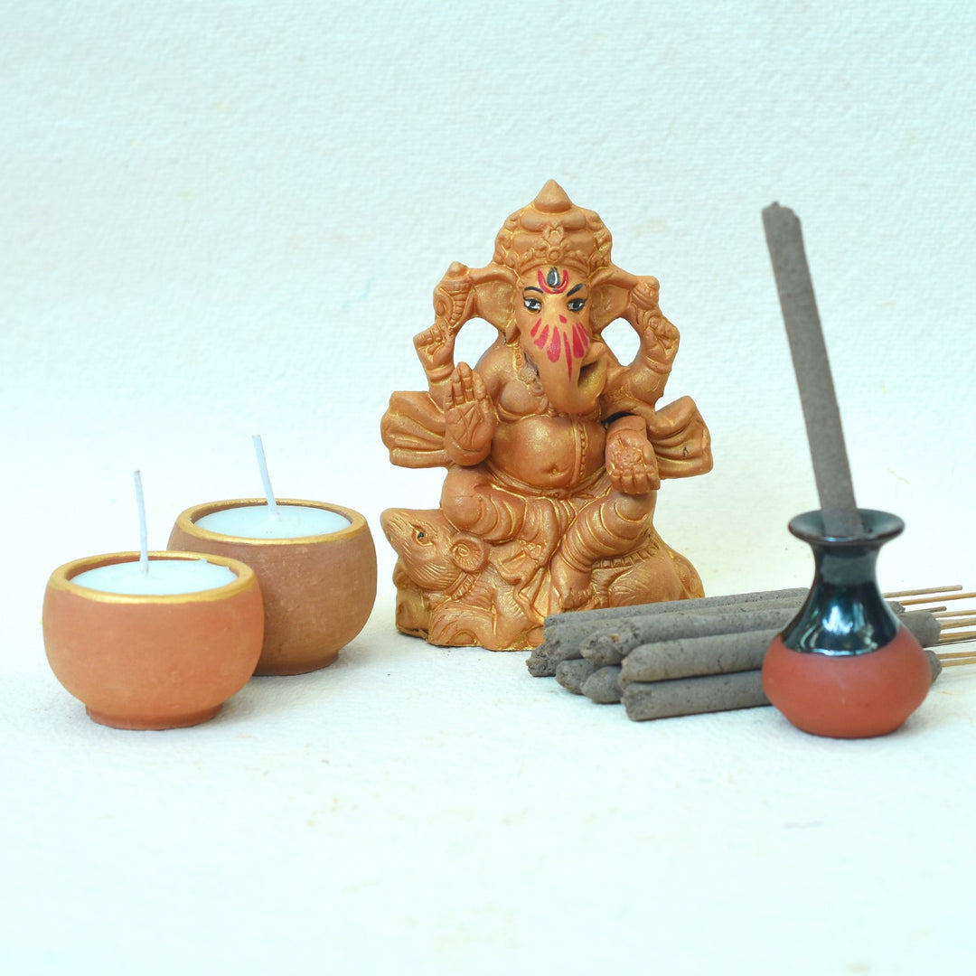 Ganpati Puja Kit | Hand-Crafted | Diwali Special Pack Of 4