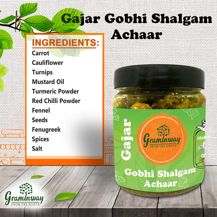 Gajar Gobhi Shalgam Achaar | A Perfect Accompaniment | Sweet & Spicy | 200 GM