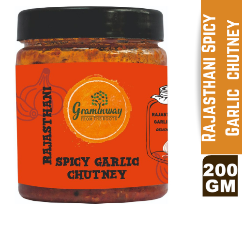 Rajasthani Garlic Chutney | Spicy & Pungent Flavour |Sourced Locally | Bottle of 200 GM