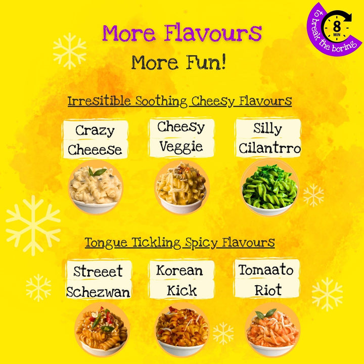 Crazy Cheese Instant Pasta | Freeze Dried-Ready To Eat Food | Travel Friendly | 230 GM