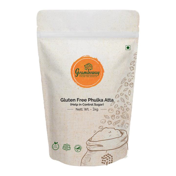 Phulka Atta | Sugar Control & Gluten Free | Rajgira, Jowar, Tapioca Flour Combo | 1 KG