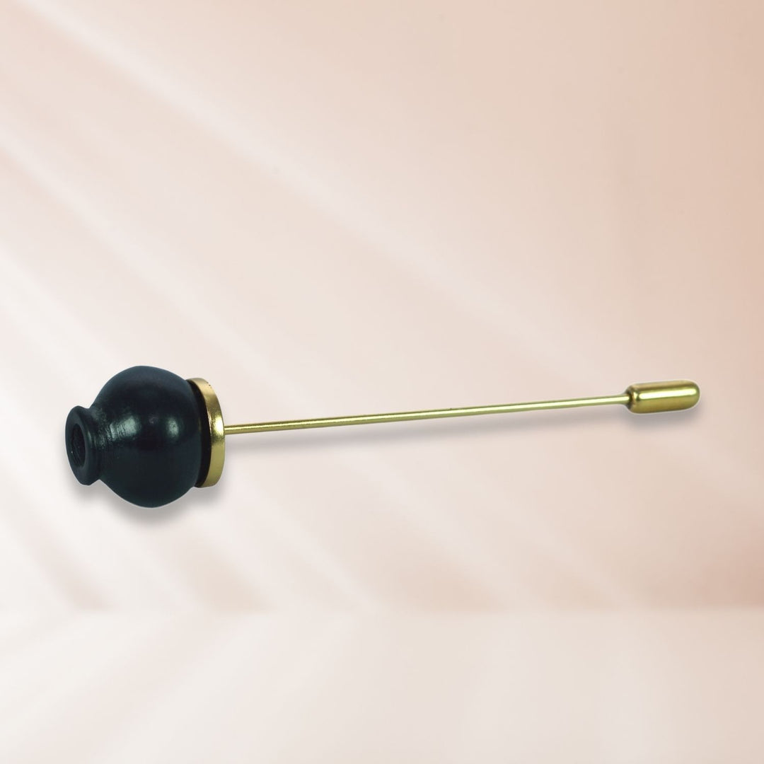 Gold Plated Lapelpin | Unique Jewellery | Hand-Crafted | Minimalistic | Black Kalash