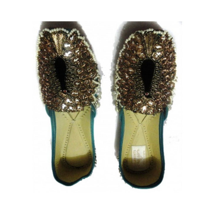 Golden Embellished Jutti For Wedding & Festivities | Women Flats