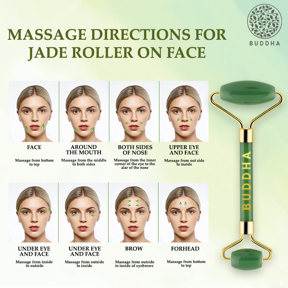 Jade Roller | Facial Sculpting & Massage | Skin Toning |  Natural Jade Stone