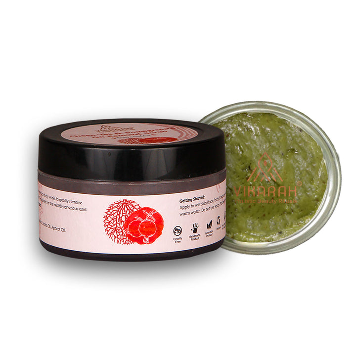 Green Tea & Pomegranate Tan Removal  Scrub | Discoloured & Sun-damaged Skin | 40 GM