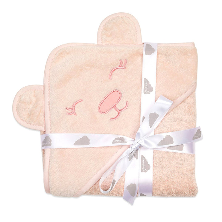 Grrly Bear Hooded Bath Towel For Kids | Cotton | Bath Essentials | Pink