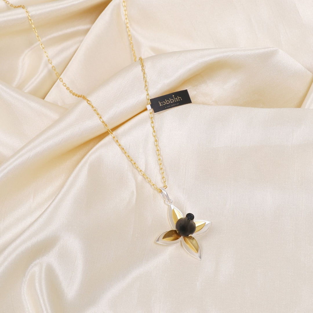 Guldasta Pendant Necklace | 22kt Gold Plated | Hand Crafted | Artistic