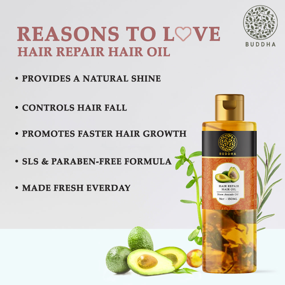 Hair Repair Oil | Dry, Damaged And Split Ends | For Chemically Treated Hair | Ayurvedic And Pure | 150 ML