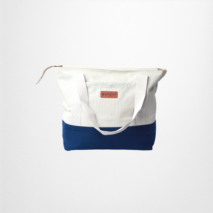 Dual Shade Carryall Tote Bag | Cotton Canvas | Hand-Crafted | Minimalistic Chic