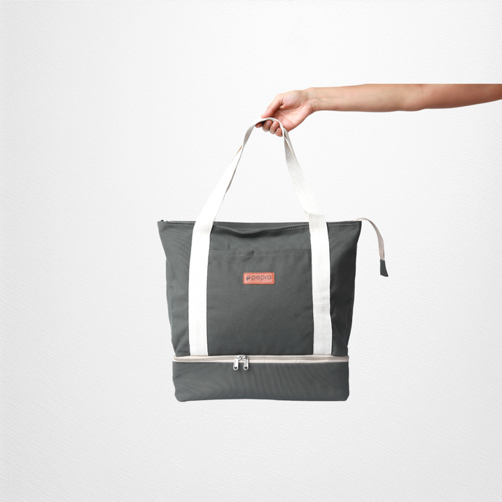 Weekend Travel Tote Bag With Luggage Sleeve | Cotton | Hand-Crafted