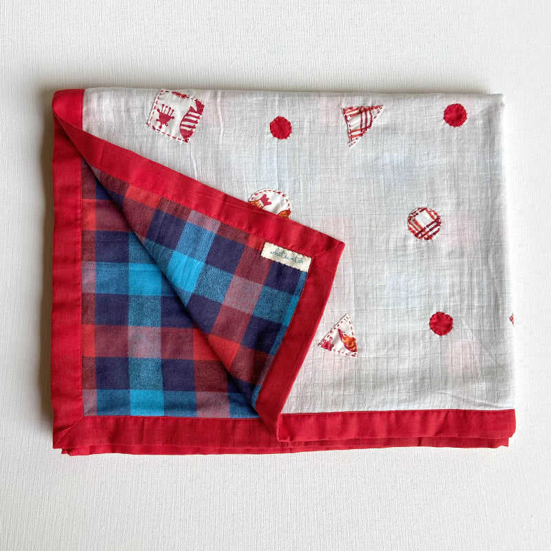 Hand-Block Print Dohar & Kapok Pillow Set For Baby | Soft Cotton | Pack Of 2