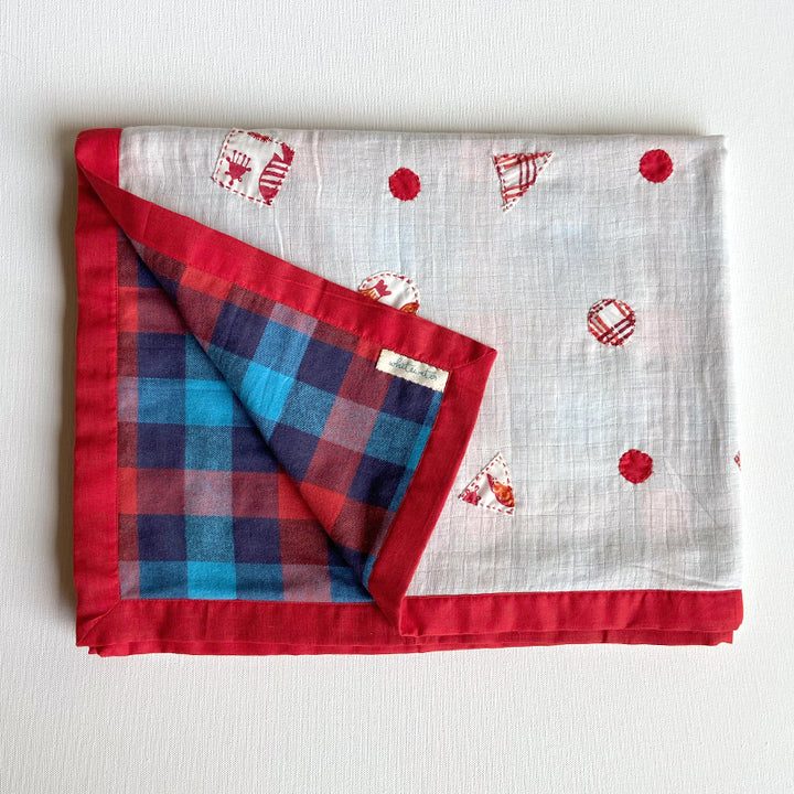 Hand-Block Print Dohar & Kapok Pillow Set For Baby | Soft Cotton | Pack Of 2