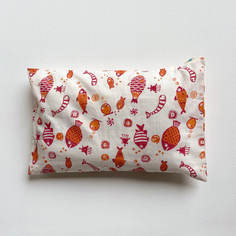 Hand-Block Print Dohar & Kapok Pillow Set For Baby | Soft Cotton | Pack Of 2
