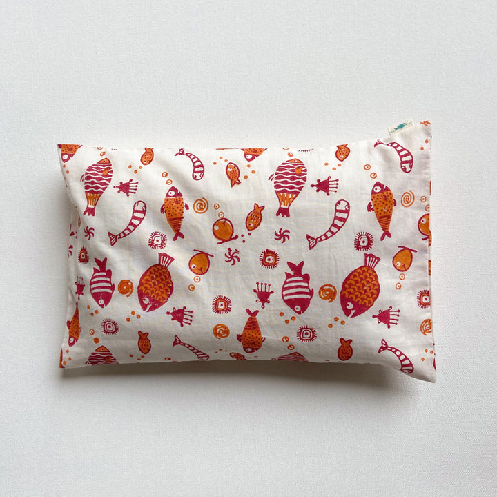 Hand-Block Print Dohar & Kapok Pillow Set For Baby | Soft Cotton | Pack Of 2