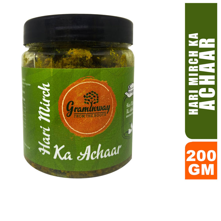 Hari Mirch Achar | Rajasthani Marwari Style | Sourced from Patna | Bottle of 200 GM