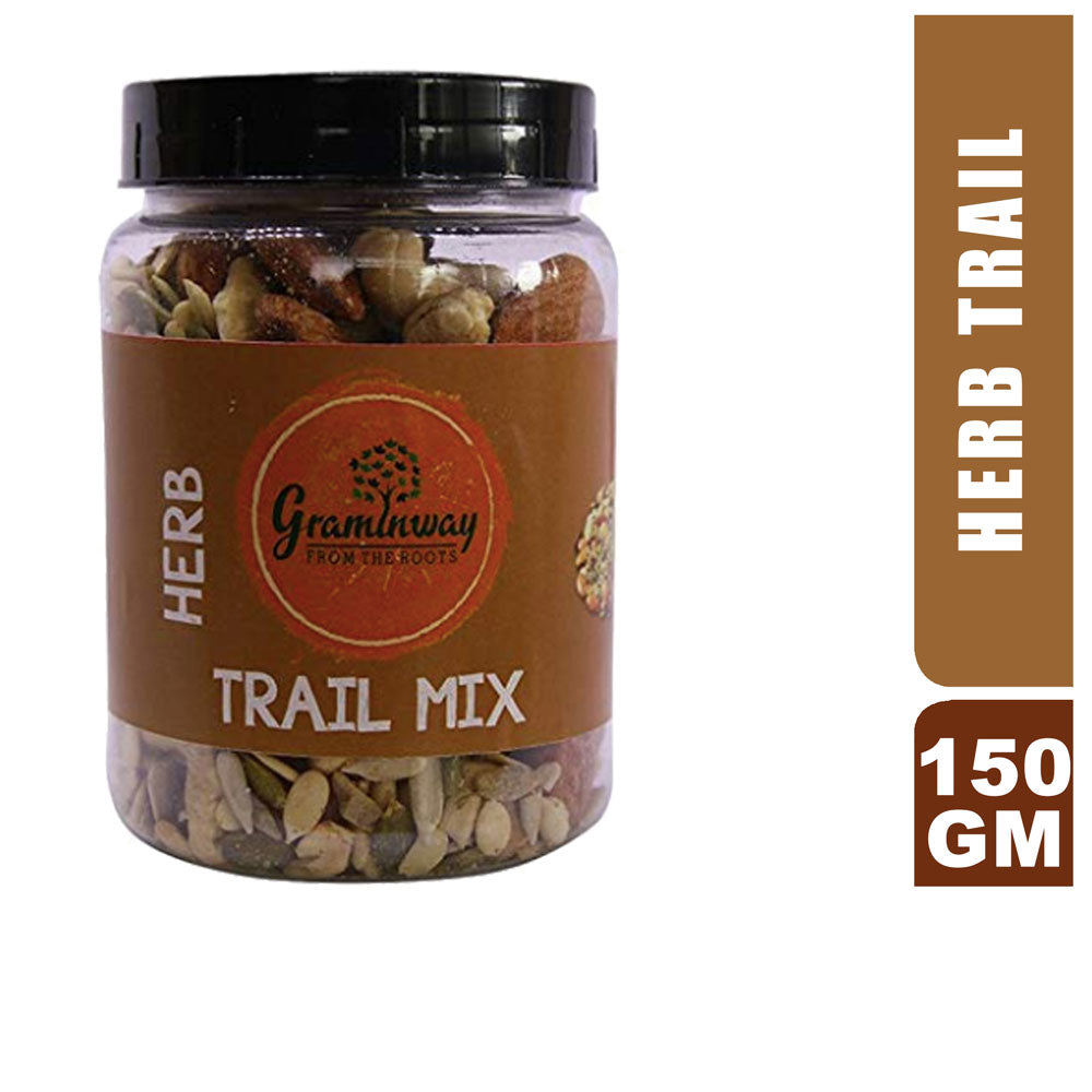 Herb Trail Mix of Nuts & Seeds | Healthy Snack On-the-Go | Bottle of 150 GM