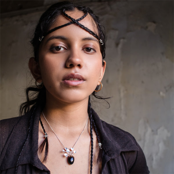 Smoky Quartz Pendant | Sterling Silver Chain | Simple & Minimal Design | Hand Crafted