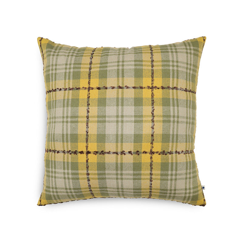 Silk Tartan Pattern Cushion Cover | Unique & Statement Decor|  20" x 20"